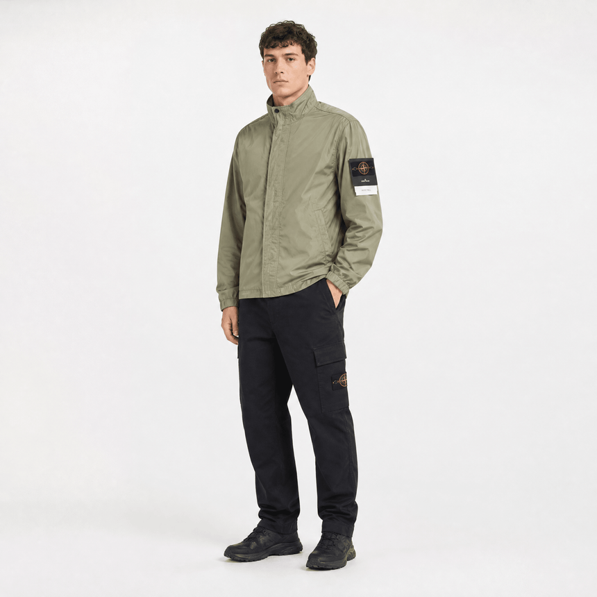 Stone Island Micro Twill Stand Collar Jacket in Military Green - Boinclo - Outlet Sale Under Retail