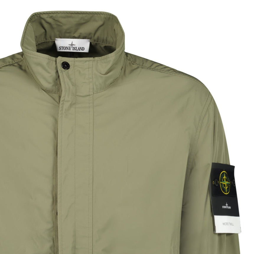 Stone Island Micro Twill Stand Collar Jacket in Military Green - Boinclo - Outlet Sale Under Retail