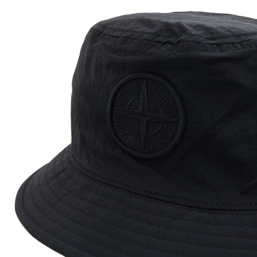 Stone Island Nylon Metal Bucket Cap Black - Boinclo - Outlet Sale Under Retail
