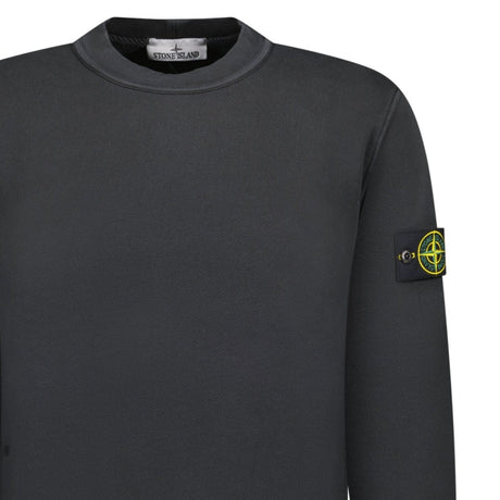 Stone Island Old Effect Crewneck Sweatshirt Black - Boinclo - Outlet Sale Under Retail