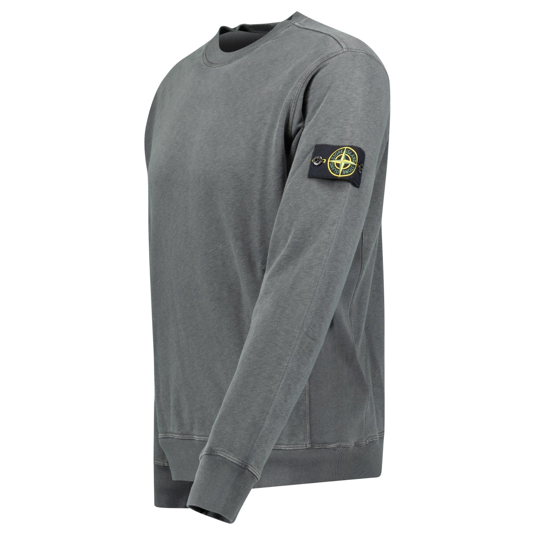 Stone Island Old Effect Crewneck Sweatshirt Charcoal Grey