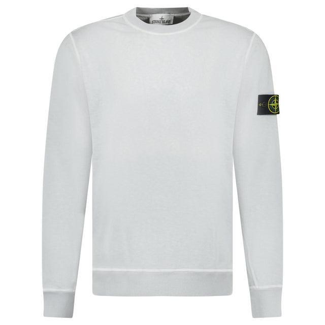 Stone Island Old Effect Crewneck Sweatshirt Pearl Grey - Boinclo - Outlet Sale Under Retail