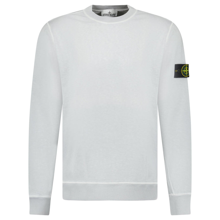 Stone Island Old Effect Crewneck Sweatshirt Pearl Grey - Boinclo - Outlet Sale Under Retail