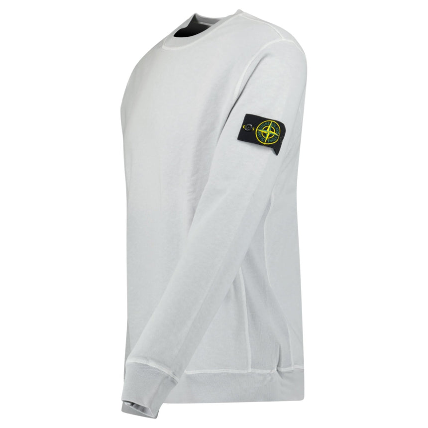 Stone Island Old Effect Crewneck Sweatshirt Pearl Grey - Boinclo - Outlet Sale Under Retail