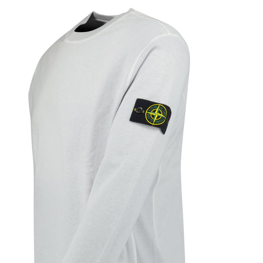 Stone Island Old Effect Crewneck Sweatshirt Pearl Grey - Boinclo - Outlet Sale Under Retail