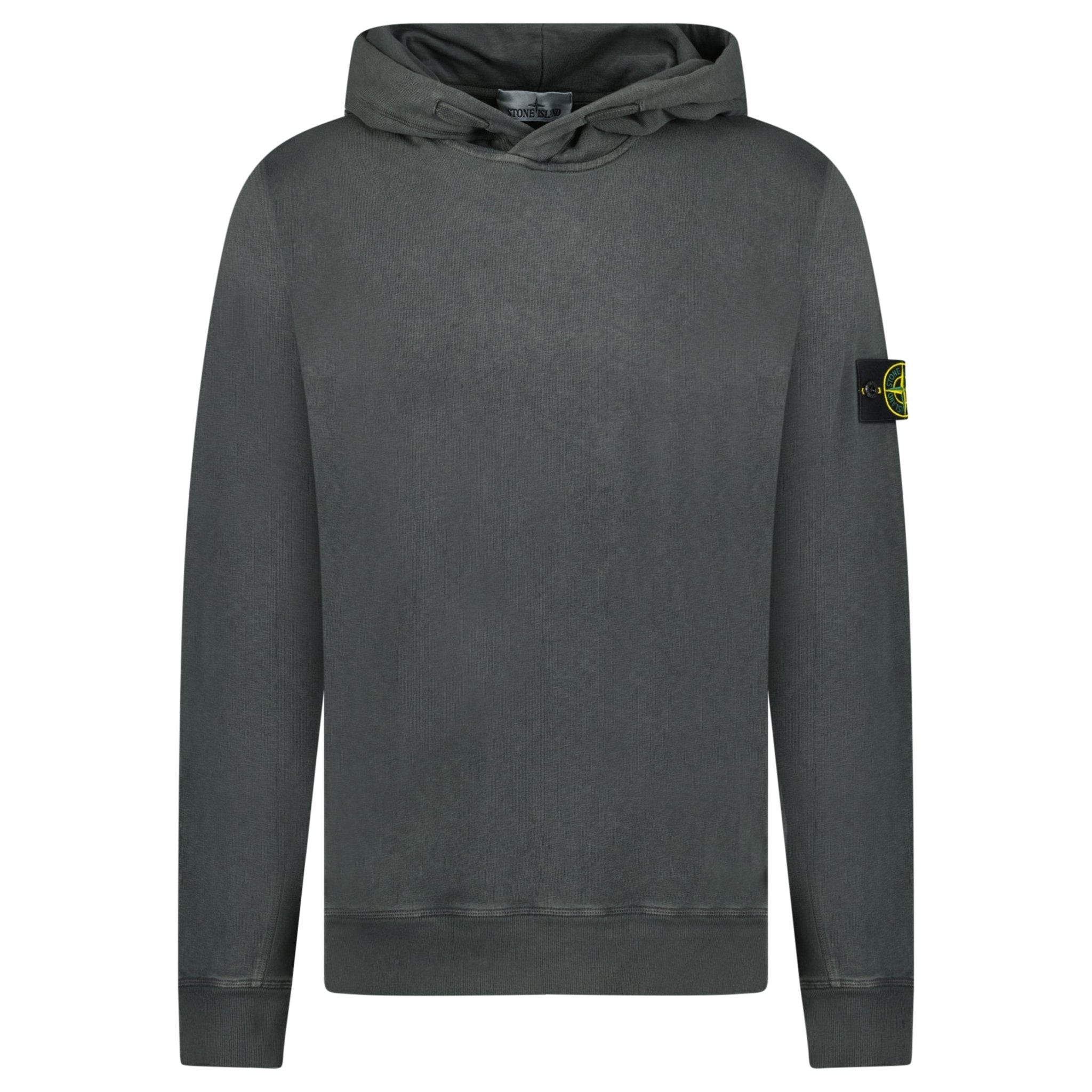 Color variation of Stone Island ‘Old’ Treatment Hooded Sweatshirt In Charcoal Grey