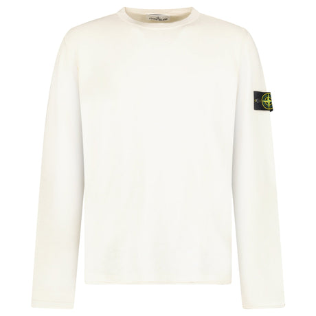 Stone Island Organic Cotton and Nylon Crewneck Jumper in Ivory - Boinclo - Outlet Sale Under Retail
