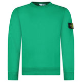 Stone Island Organic Cotton Fleece Crewneck Sweatshirt in Malachite Green - Boinclo - Outlet Sale Under Retail