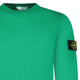 Stone Island Organic Cotton Fleece Crewneck Sweatshirt in Malachite Green - Boinclo - Outlet Sale Under Retail
