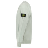 Stone Island Organic Cotton Fleece Crewneck Sweatshirt in Sage Green - Boinclo - Outlet Sale Under Retail