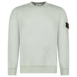 Stone Island Organic Cotton Fleece Crewneck Sweatshirt in Sage Green - Boinclo - Outlet Sale Under Retail