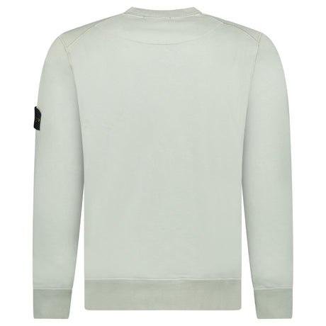 Stone Island Organic Cotton Fleece Crewneck Sweatshirt in Sage Green - Boinclo - Outlet Sale Under Retail