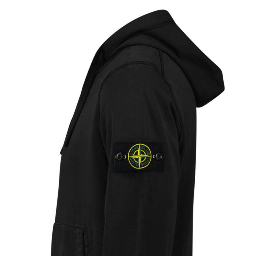Stone Island Organic Cotton Fleece Hoodie in Black - Boinclo - Outlet Sale Under Retail