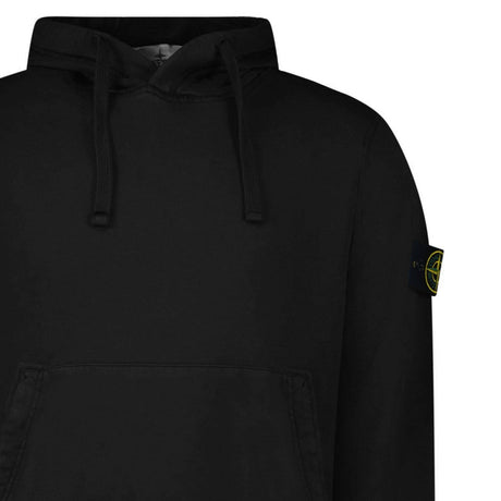 Stone Island Organic Cotton Fleece Hoodie in Black - Boinclo - Outlet Sale Under Retail