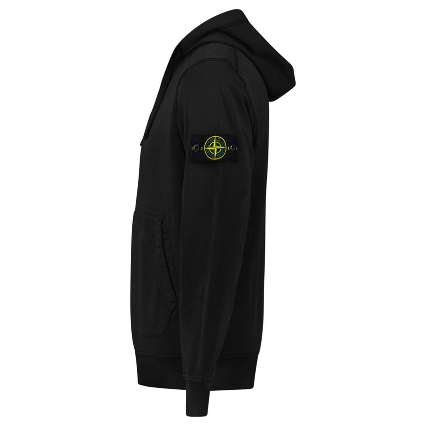 Stone Island Organic Cotton Fleece Hoodie in Black - Boinclo - Outlet Sale Under Retail