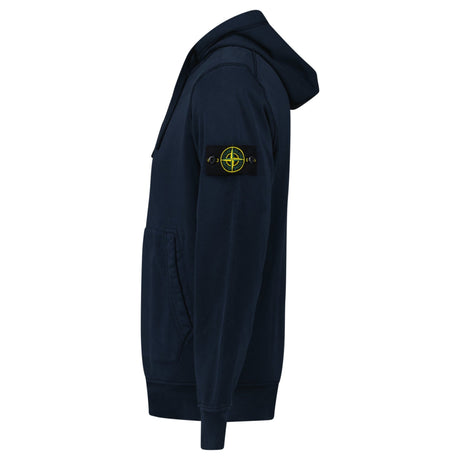 Stone Island Organic Cotton Fleece Hoodie in Navy - Boinclo - Outlet Sale Under Retail