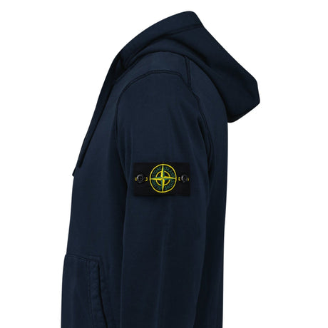 Stone Island Organic Cotton Fleece Hoodie in Navy - Boinclo - Outlet Sale Under Retail