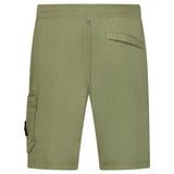 Stone Island Organic Cotton Fleece Jogger Shorts in Military Green - Boinclo - Outlet Sale Under Retail