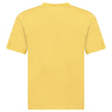 Stone Island Organic Cotton Jersey 'FISSATO' Effect T-Shirt in Mustard - Boinclo - Outlet Sale Under Retail