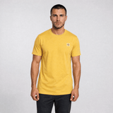 Stone Island Organic Cotton Jersey 'FISSATO' Effect T-Shirt in Mustard - Boinclo - Outlet Sale Under Retail