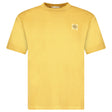 Stone Island Organic Cotton Jersey 'FISSATO' Effect T-Shirt in Mustard - Boinclo - Outlet Sale Under Retail