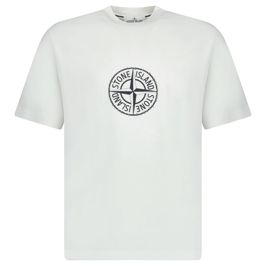 Stone Island Organic Cotton Jersey T-Shirt in White - Boinclo - Outlet Sale Under Retail