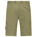 Stone Island Organic Cotton Stretch Broken Twill 'Old' Effect Cargo Shorts in Military Green - Boinclo - Outlet Sale Under Retail