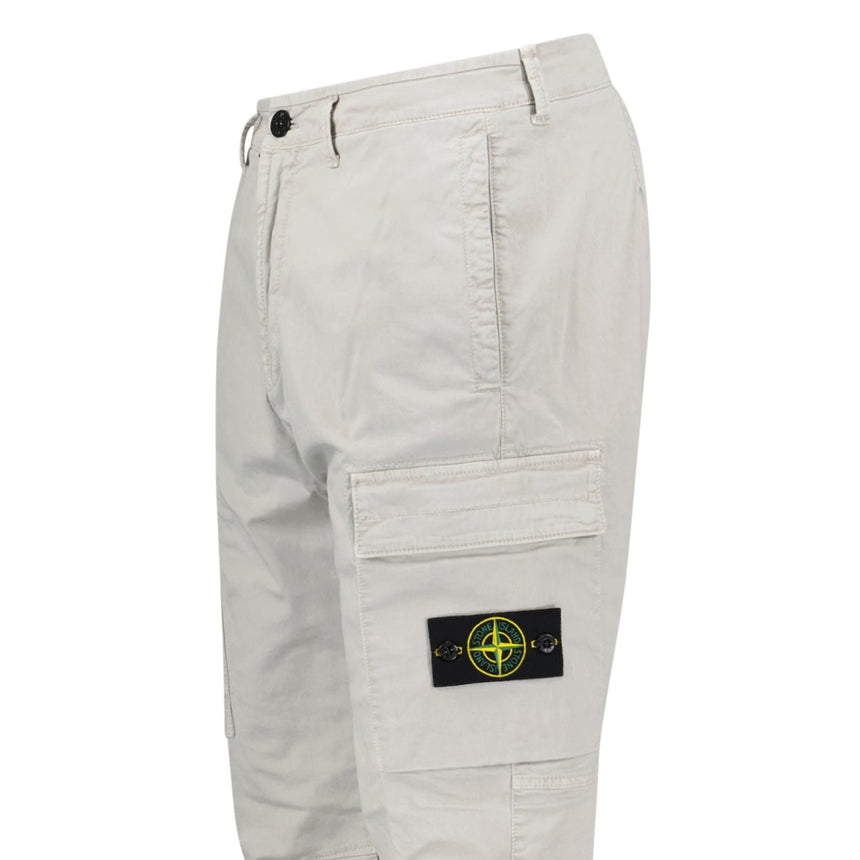 Stone Island Organic Cotton Stretch Broken Twill Old-Effect Pants in Grey - Boinclo - Outlet Sale Under Retail