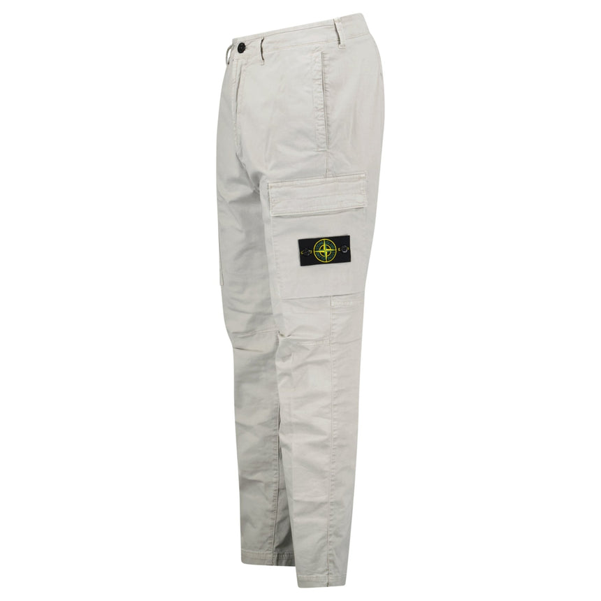 Stone Island Organic Cotton Stretch Broken Twill Old-Effect Pants in Grey - Boinclo - Outlet Sale Under Retail