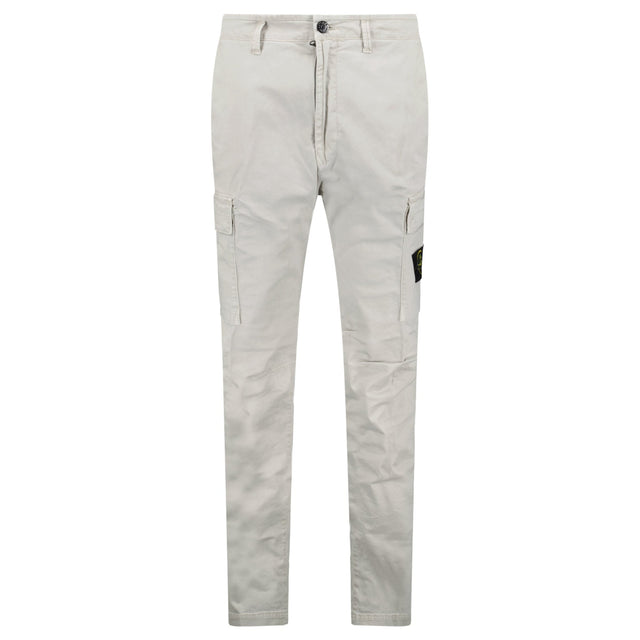 Stone Island Organic Cotton Stretch Broken Twill Old-Effect Pants in Grey - Boinclo - Outlet Sale Under Retail
