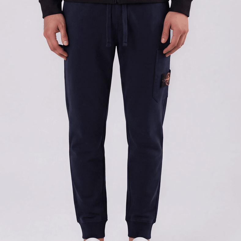 Stone Island Organic Cotton Sweatpants in Navy Blue - Boinclo - Outlet Sale Under Retail