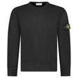 Stone Island Organic Cotton Waffle Fleece Crewneck Sweatshirt in Black - Boinclo - Outlet Sale Under Retail