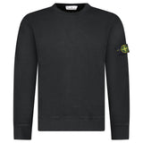 Stone Island Organic Cotton Waffle Fleece Crewneck Sweatshirt in Black - Boinclo - Outlet Sale Under Retail