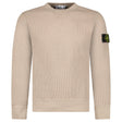 Stone Island Organic Cotton Waffle Fleece Crewneck Sweatshirt in Desert Beige - Boinclo - Outlet Sale Under Retail
