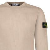 Stone Island Organic Cotton Waffle Fleece Crewneck Sweatshirt in Desert Beige - Boinclo - Outlet Sale Under Retail