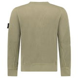 Stone Island Organic Cotton Waffle Fleece Crewneck Sweatshirt in Military Green - Boinclo - Outlet Sale Under Retail
