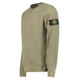 Stone Island Organic Cotton Waffle Fleece Crewneck Sweatshirt in Military Green - Boinclo - Outlet Sale Under Retail
