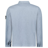 Stone Island Organic - Look Nylon Panama - TC Overshirt in Avio Blue - Boinclo - Outlet Sale Under Retail