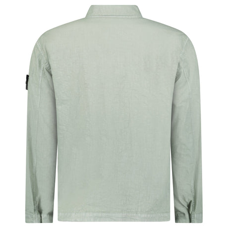 Stone Island Organic - Look Nylon Panama - TC Overshirt in Sage Green - Boinclo - Outlet Sale Under Retail