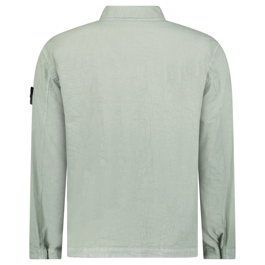 Stone Island Organic - Look Nylon Panama - TC Overshirt in Sage Green - Boinclo - Outlet Sale Under Retail