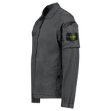 Stone Island Organic Stretch Broken Twill Cotton Overshirt in Charcoal Grey - Boinclo - Outlet Sale Under Retail