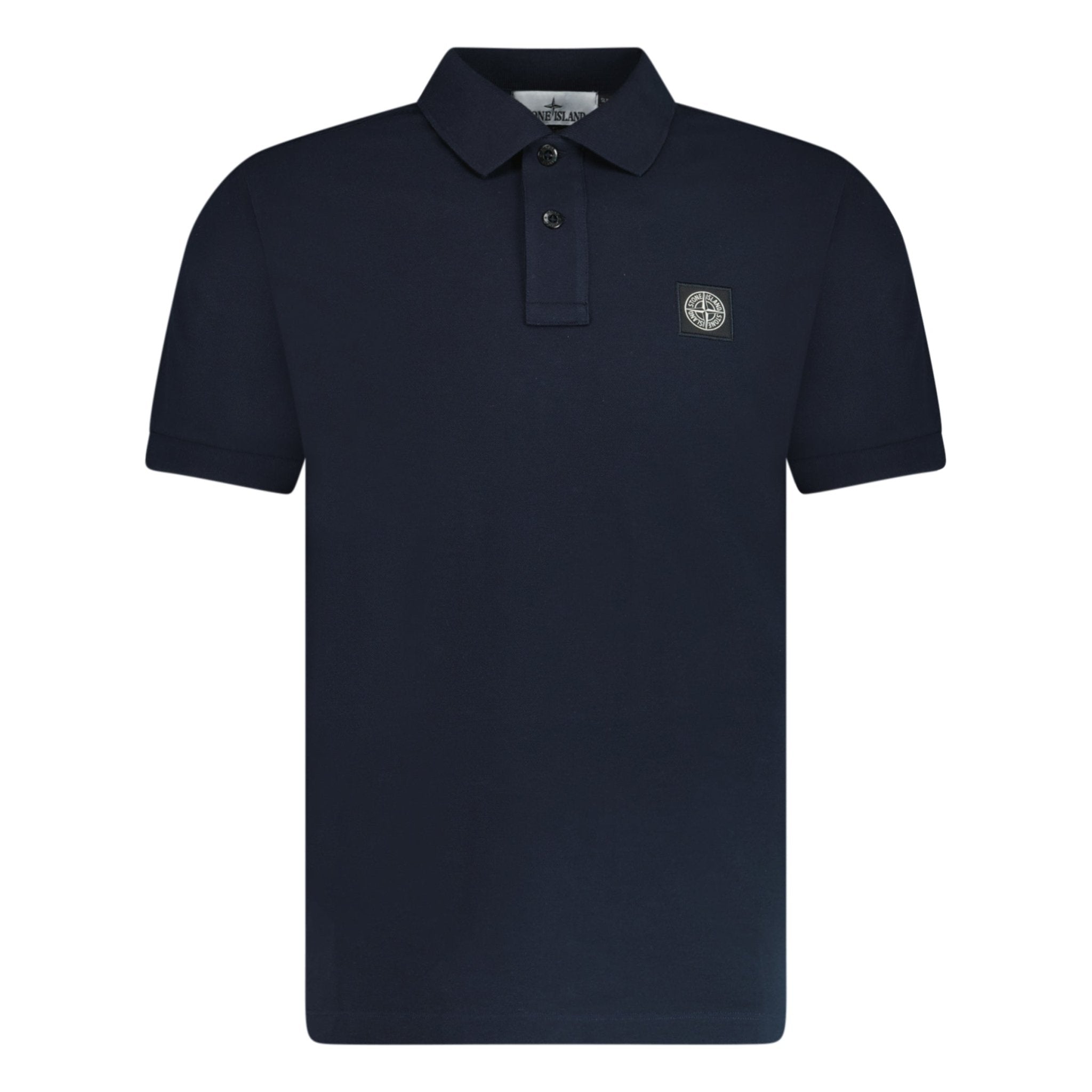 Stone Island Patch Polo T-Shirt Slim Fit Navy