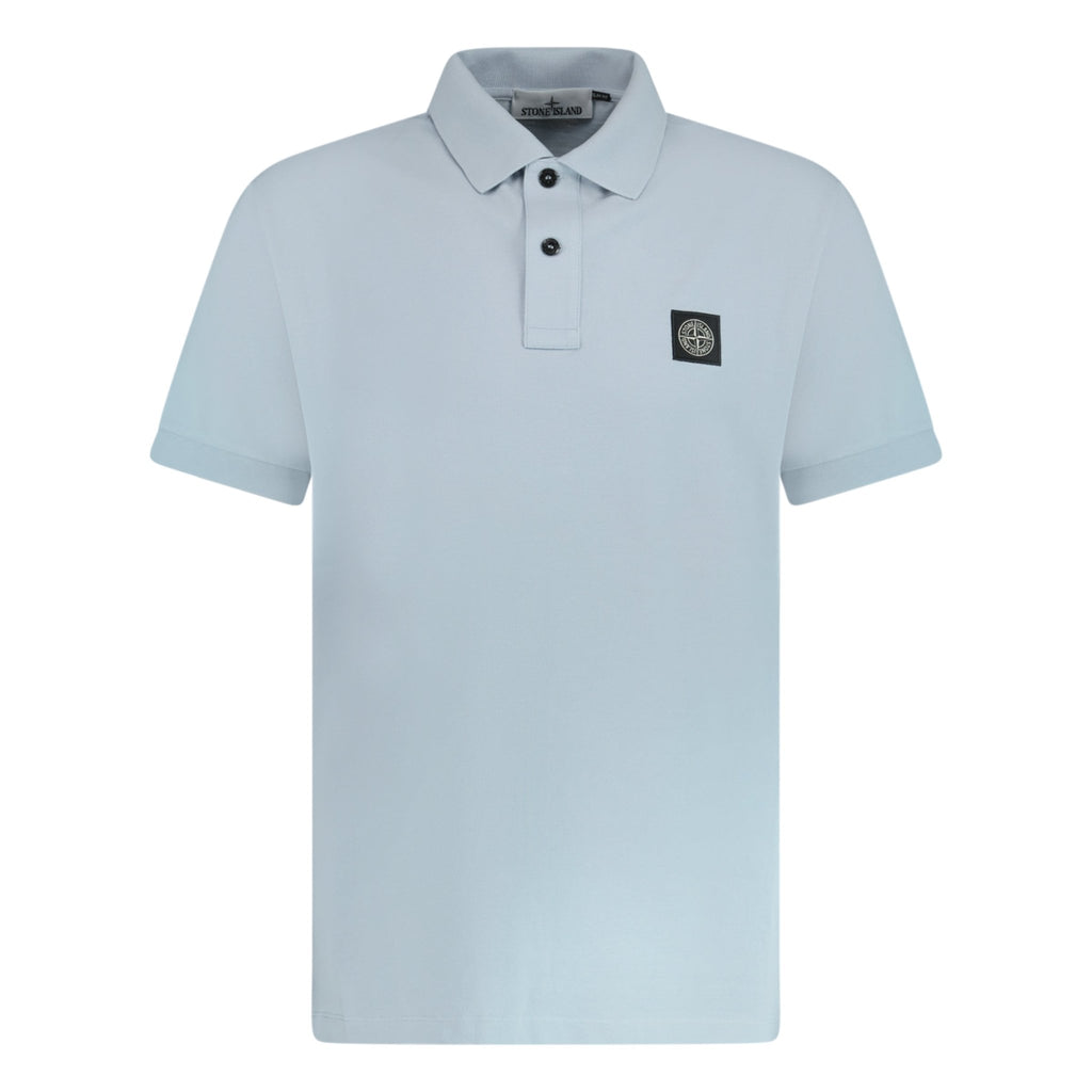 Stone Island Patch Polo T-Shirt Slim Fit Sky Blue - Boinclo ltd - Outlet Sale Under Retail