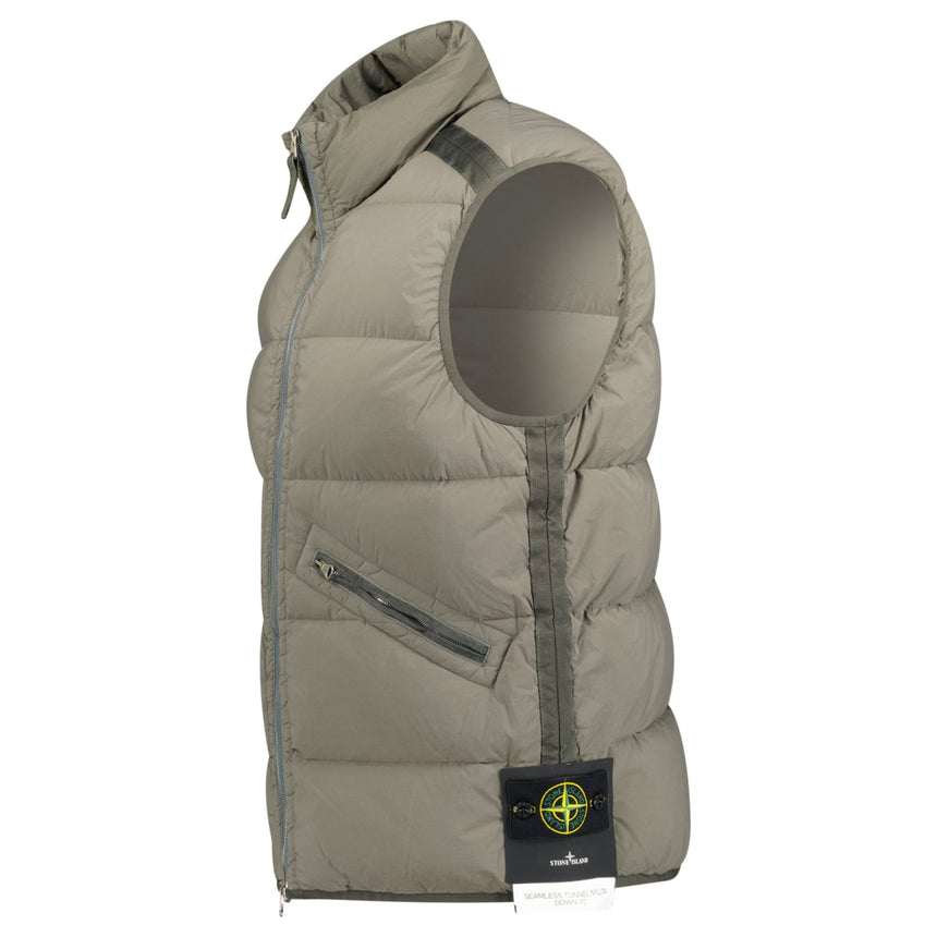 Stone Island Puffer Seamless Tunnel Nylon Gilet Brown - Boinclo - Outlet Sale Under Retail