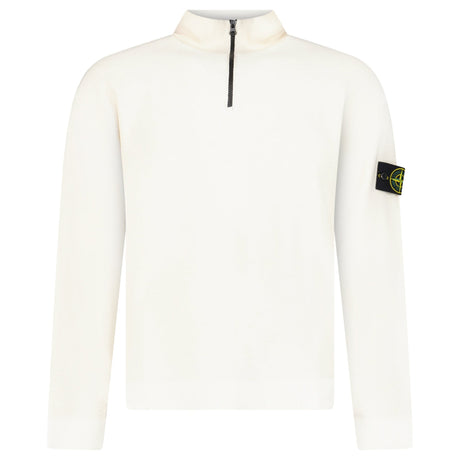 Stone Island Quarter Zip Knit Jumper in Ivory - Boinclo - Outlet Sale Under Retail
