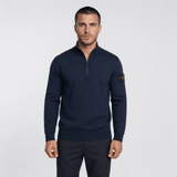 Stone Island Quarter Zip Knit Jumper in Navy - Boinclo - Outlet Sale Under Retail