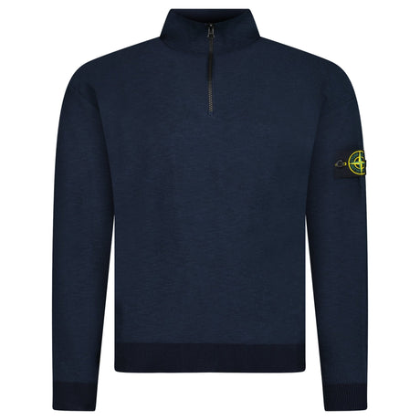 Stone Island Quarter Zip Knit Jumper in Navy - Boinclo - Outlet Sale Under Retail