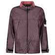 Stone Island Raw Linen Plated-OVD Short Parka in Dark Burgundy - Boinclo - Outlet Sale Under Retail