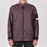 Stone Island Raw Linen Plated-OVD Short Parka in Dark Burgundy - Boinclo - Outlet Sale Under Retail