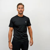 Stone Island Slim - Fit Short - Sleeve T-Shirt With Compass Patch Black - Boinclo - Outlet Sale Under Retail